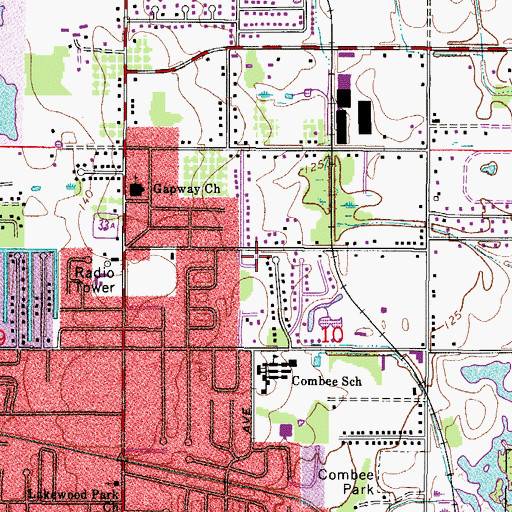 Topographic Map of Black Bear Mobile Home Park, FL