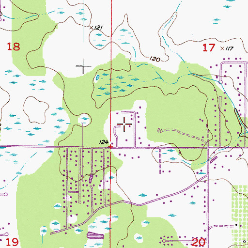 Topographic Map of Busy Bee Haven Mobile Home Park, FL