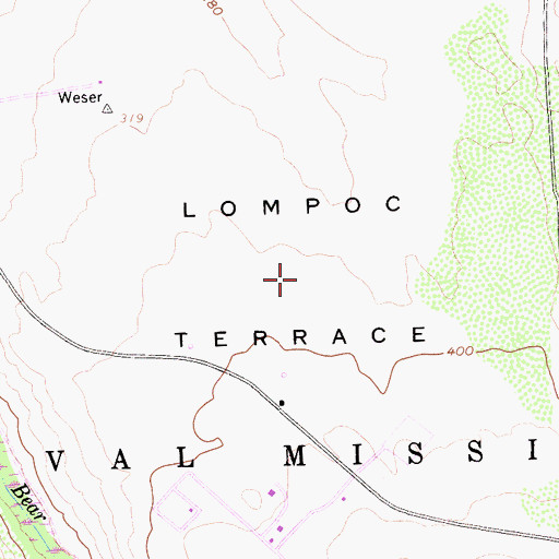 Topographic Map of Lompoc Terrace, CA