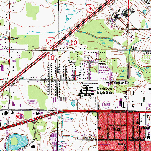 Topographic Map of Carol Sligar Mobile Home Park, FL