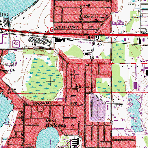 Topographic Map of Colorado Court Mobile Home Park, FL