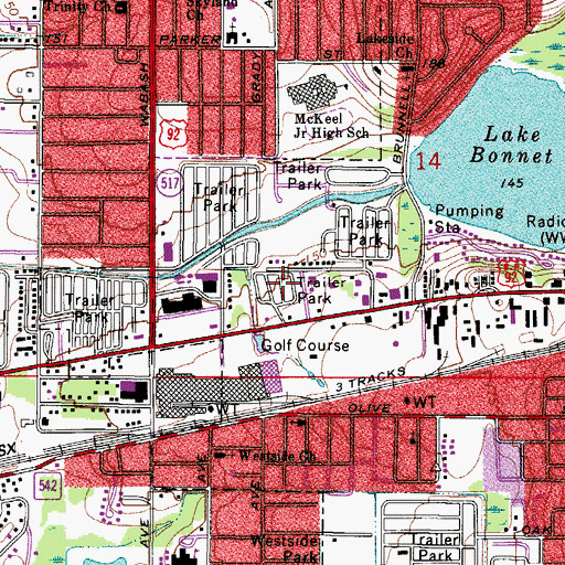 Topographic Map of El Camba Mobile Home Park, FL