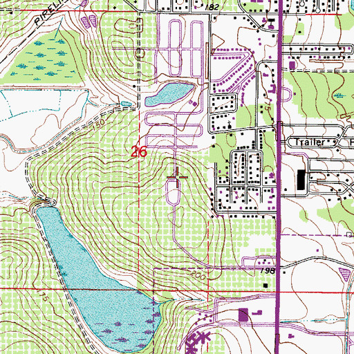 Topographic Map of Foxwood Lake Mobile Home Park, FL