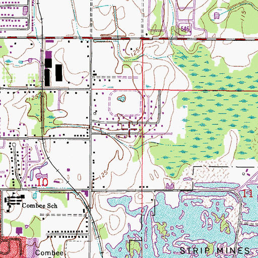 Topographic Map of Homestead Mobile Home Park, FL