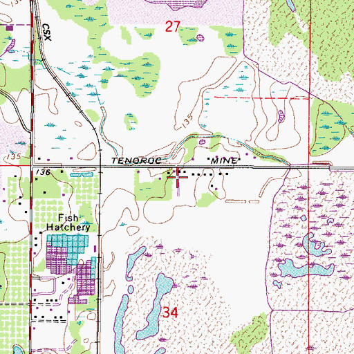 Topographic Map of Lincoln Mobile Home Park, FL