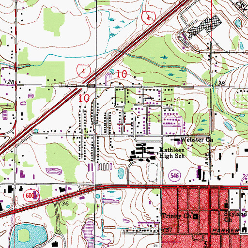 Topographic Map of Plant Avenue Mobile Home Park, FL