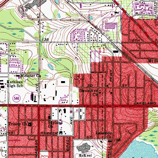 Topographic Map of Stengel Mobile Home Park, FL