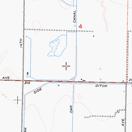 Topographic Map of Lone Oak Canal, CA