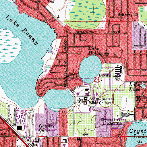 Topographic Map of Bethany Mobile Home Park, FL