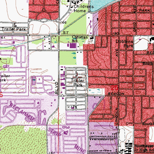 Topographic Map of Citrus Center Colony Mobile Home Park, FL