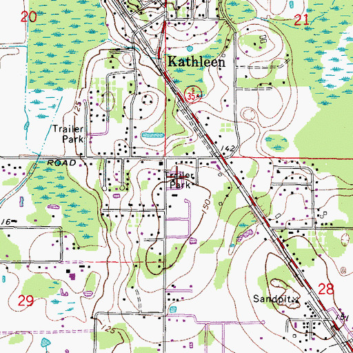 Topographic Map of Country Villa Mobile Home Court, FL