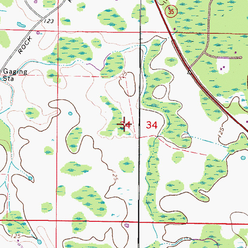 Topographic Map of Cypress Lakes Golf and Country Club Mobile Home Park, FL