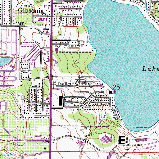 Topographic Map of Fountainview Estates Mobile Home Park, FL