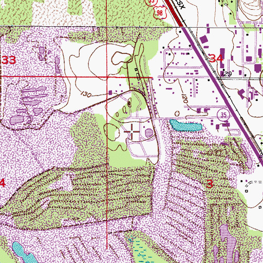 Topographic Map of Sanlan Ranch Mobile Home Park, FL