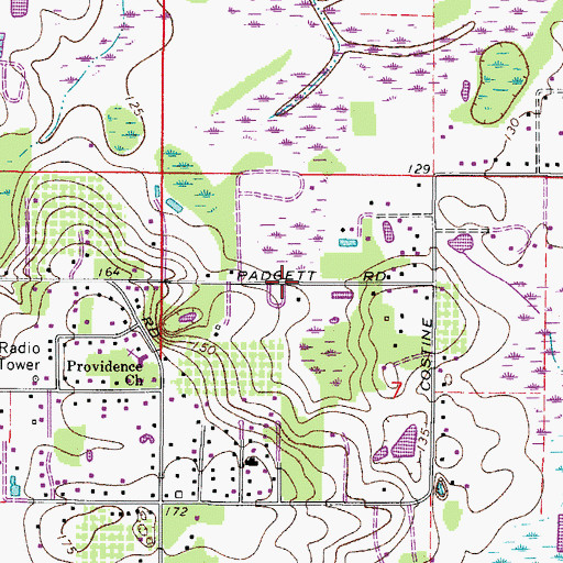 Topographic Map of Smokey Valley Mobile Home Park, FL