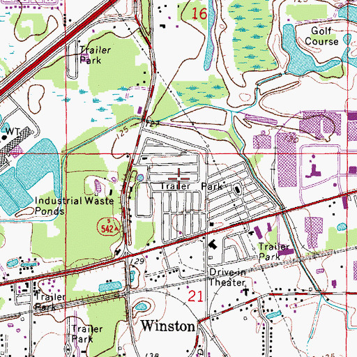 Topographic Map of Twin Palms Mobile Home Park, FL