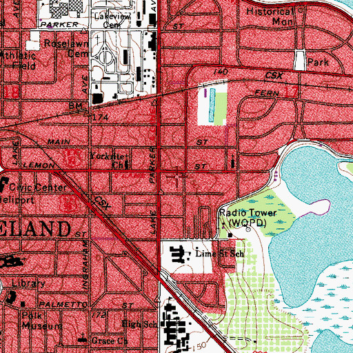 Topographic Map of United Trailer Park, FL