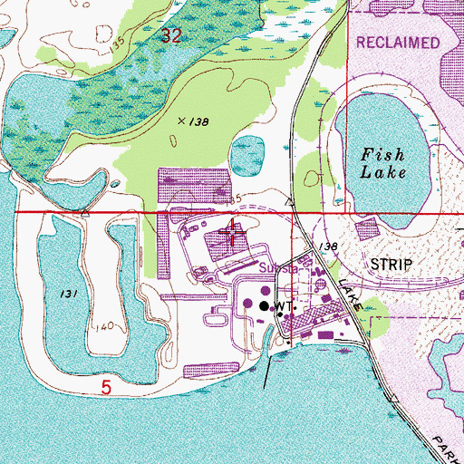 Topographic Map of C D McIntosh Jr Power Plant, FL