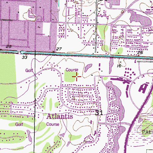 Topographic Map of La Playa Golf Club, FL
