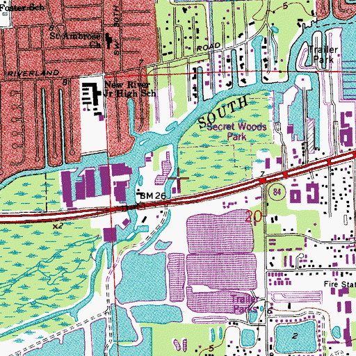 Topographic Map of Billfish Marina, FL