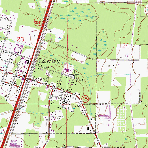 Topographic Map of Philadelphia Missionary Baptist Church, FL