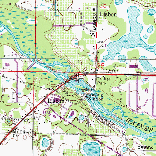 Topographic Map of Gator Bay Marina, FL