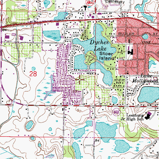 Topographic Map of Coachwood Colony Mobile Home Park, FL