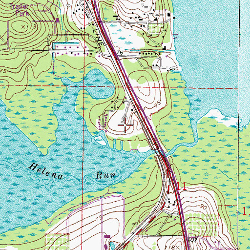 Topographic Map of Cypress Creek Mobile Home Park, FL