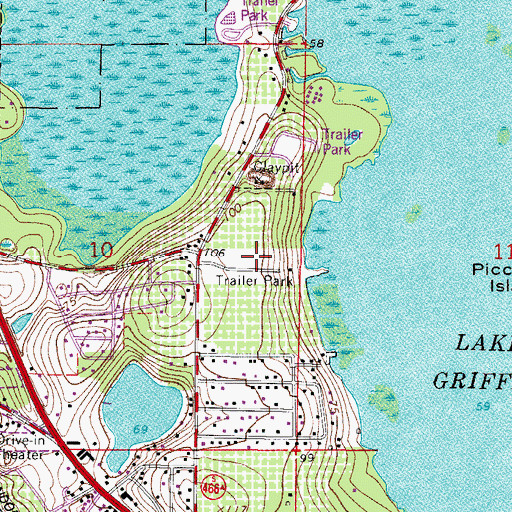 Topographic Map of Griffwood Mobile Home Park, FL