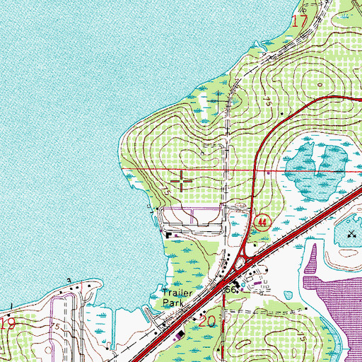 Topographic Map of Lakeside Village Mobile Home Park, FL