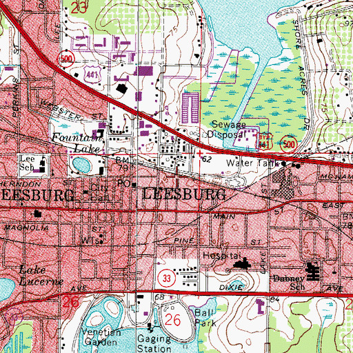 Topographic Map of Pleasant Oaks Trailer Park, FL