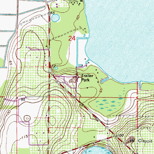 Topographic Map of Sandpiper Mobile Home Manor, FL