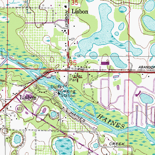 Topographic Map of Tara Village Mobile Home Park, FL