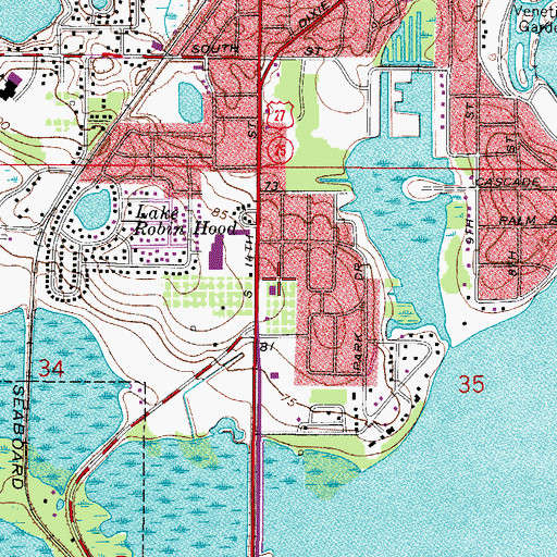 Topographic Map of Church of Christ of Leesburg, FL