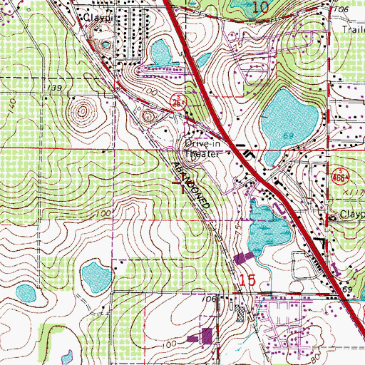 Topographic Map of First Church of the Nazarene, FL