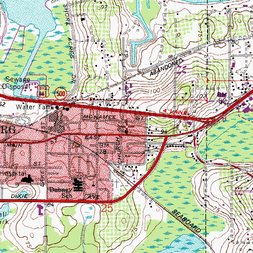 Topographic Map of Mount Ararat Metro Baptist Church, FL