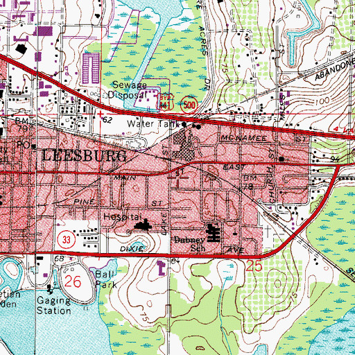 Topographic Map of Saint Paul African Methodist Episcopal Church, FL