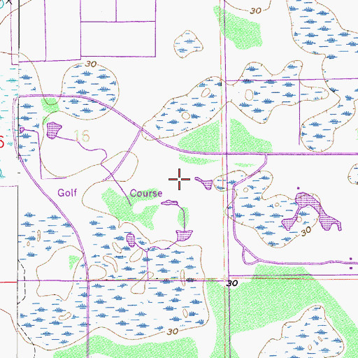 Topographic Map of Lakeview Golf Club, FL