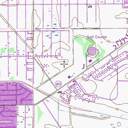 Topographic Map of Lakewood Country Club, FL