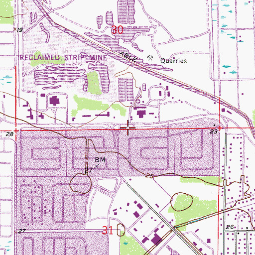 Topographic Map of Christ United Methodist Church of Lehigh Acres, FL