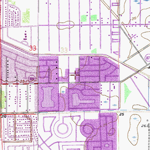 Topographic Map of Faith Lutheran Church, FL