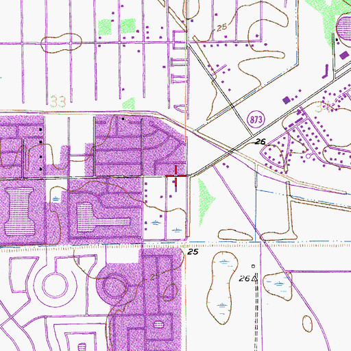 Topographic Map of First Baptist Church of Lehigh, FL
