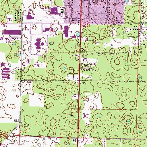 Topographic Map of Suwannee River Regional Library, FL