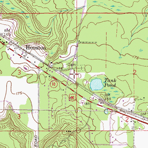 Topographic Map of Sunset Manor Mobile Home Park, FL