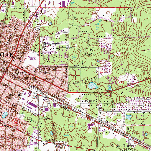 Topographic Map of Trailer Harbor Mobile Home Park, FL