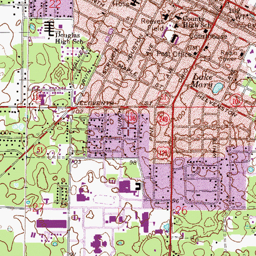 Topographic Map of Live Oak Seventh Day Adventist Church, FL