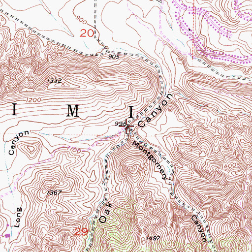 Topographic Map of Long Canyon, CA