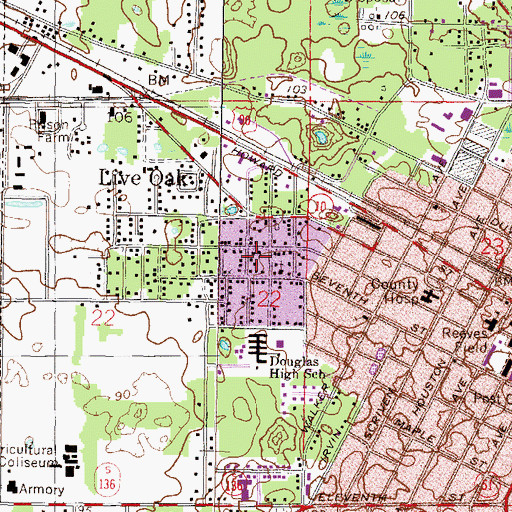 Topographic Map of Triumph the Church and Kingdom of God in Christ Church, FL