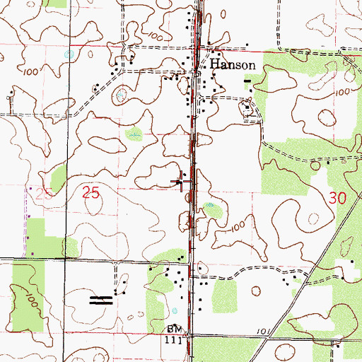 Topographic Map of Unity Southern Methodist Church, FL