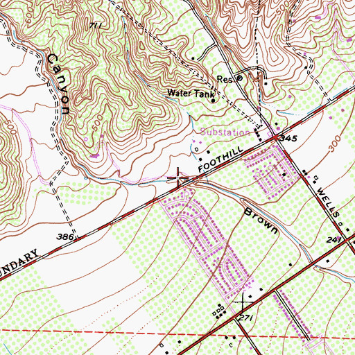 Topographic Map of Long Canyon, CA